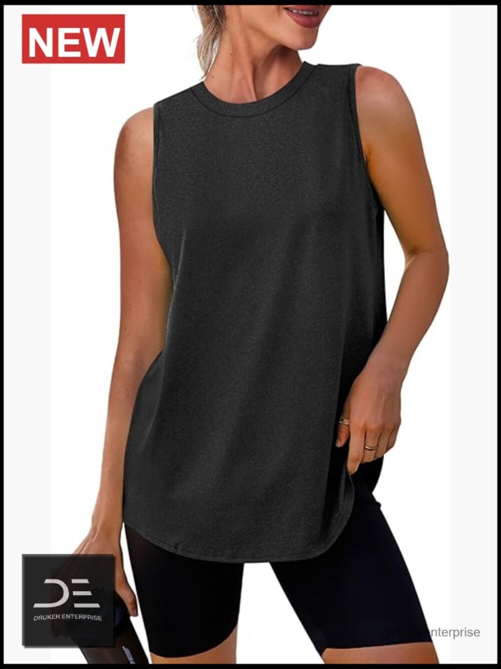 Loose Fit Sleeveless Tank Top - Lightweight Athletic T-Shirt for Yoga Running